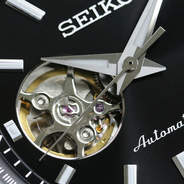 セイコー メンズ 腕時計 ブランド 日本製 メカニカル オープンハート SCVE053 SEIKO セイコーセレクション ブラック SCVE053