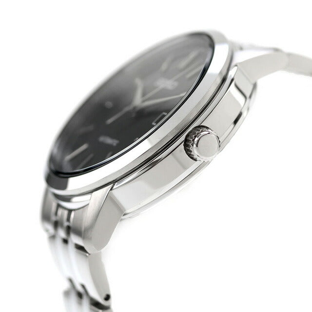 セイコーセレクション Sシリーズ メカニカル 自動巻き 腕時計 ブランド メンズ SEIKO SELECTION SCVE061 アナログ ブラック 黒 日本製 SCVE061