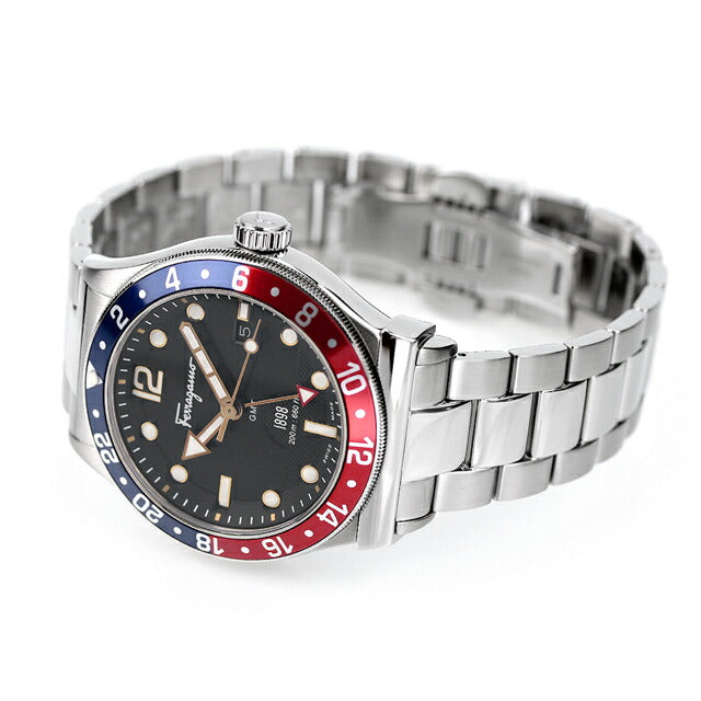 サルヴァトーレ フェラガモ 1898 クオーツ 腕時計 ブランド メンズ GMT SFDU00419 アナログ ブラック 黒 スイス製 SFDU00419