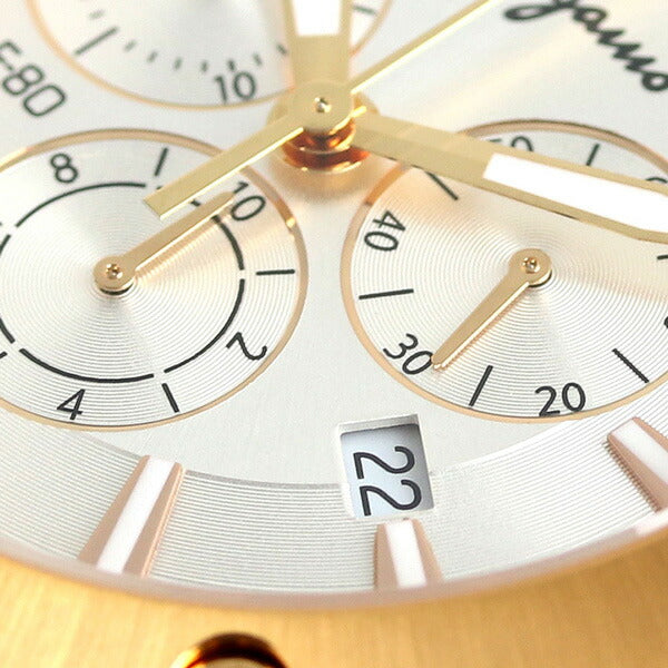 フェラガモ エフエイティ 44mm クロノグラフ メンズ 腕時計 SFEX00419 Salvatore Ferragamo シルバー ブラウン 革ベルト 時計 SFEX00419