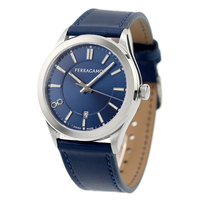 サルヴァトーレ フェラガモ ニュー ジェント クオーツ 腕時計 ブランド メンズ Salvatore Ferragamo SFU500123 アナログ ブルー ネイビー スイス製 SFU500123