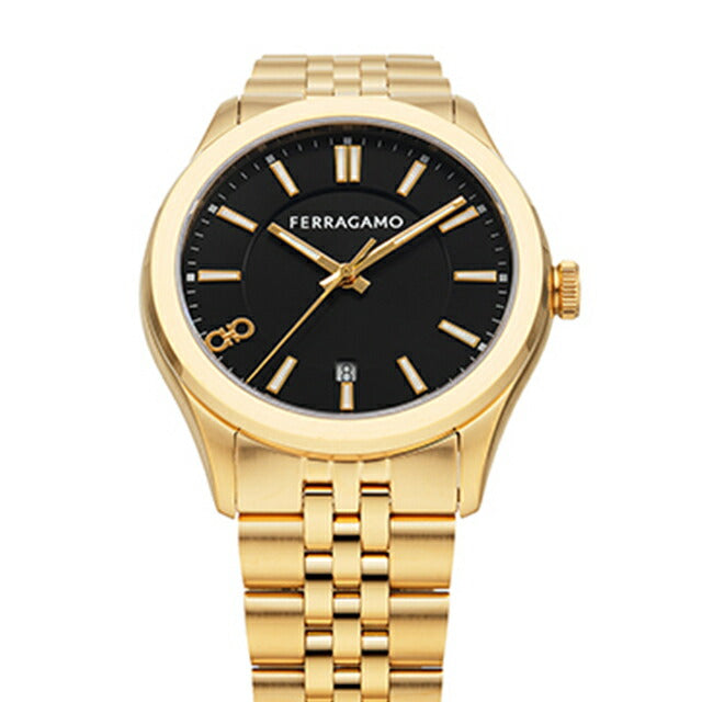 サルヴァトーレ フェラガモ NEW GENT クオーツ 腕時計 ブランド メンズ Salvatore Ferragamo SFU500523 アナログ ブラック イエローゴールド SFU500523