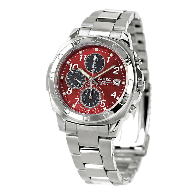 セイコー 逆輸入 海外モデル 高速クロノグラフ SND495P1 SND495PC SEIKO メンズ 腕時計 ブランド クオーツ レッド ブラック 時計 SND495P1