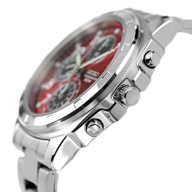 セイコー 逆輸入 海外モデル 高速クロノグラフ SND495P1 SND495PC SEIKO メンズ 腕時計 ブランド クオーツ レッド ブラック 時計 SND495P1