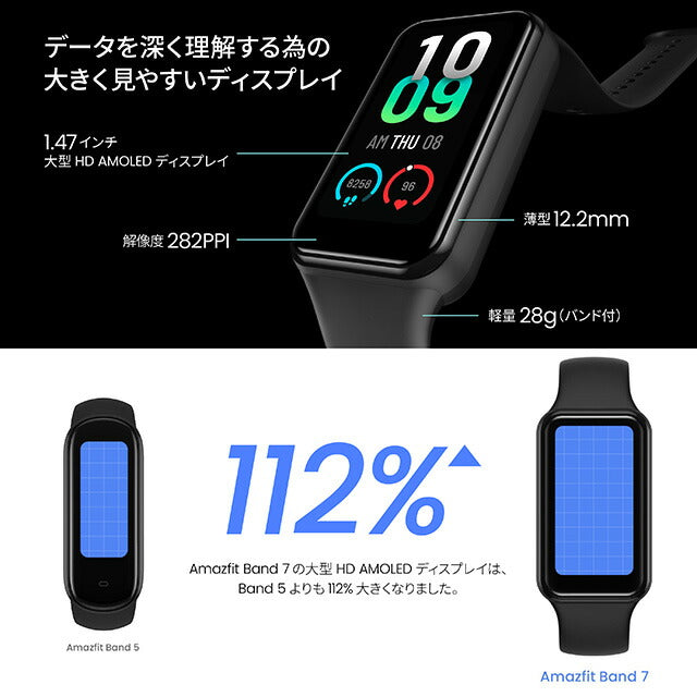 アマズフィット Band 7 充電式クオーツ スマートウォッチ メンズ レディース Bluetooth Amazfit SP170049-C15 デジタル ベージュ 記念品 プレゼント ギフト SP170049-C15