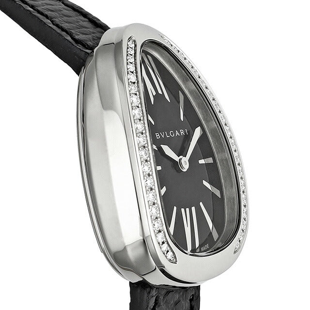 ブルガリ セルペンティ クオーツ 腕時計 ブランド レディース ダイヤモンド BVLGARI SP32BSDL アナログ ブラック 黒 スイス製 SP32BSDL