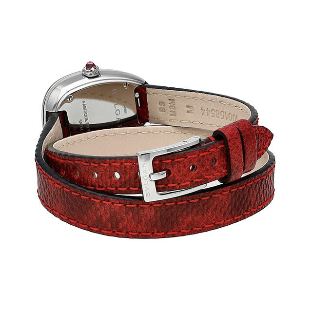 ブルガリ セルペンティ クオーツ 腕時計 ブランド レディース ダイヤモンド BVLGARI SP32WSDL アナログ ホワイトシェル レッド 白 SP32WSDL