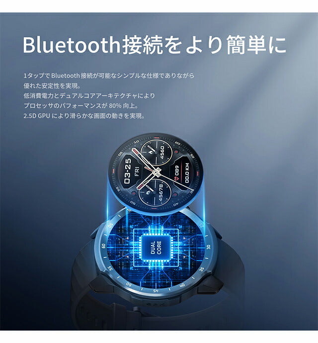 ミブロ Mibro A2 充電式クオーツ スマートウォッチ ブランド メンズ レディース Bluetooth mibro SP380007-C01 デジタル SP380007-C01