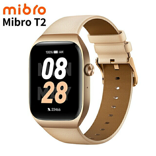 ミブロ Mibro T2 ライトゴールド 充電式クオーツ スマートウォッチ ブランド メンズ レディース Bluetooth mibro SP380008-C61 SP380008-C61