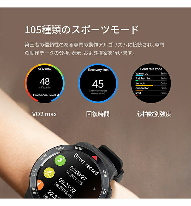 ミブロ Mibro GS Pro 充電式クオーツ スマートウォッチ ブランド メンズ Bluetooth mibro SP380009-C01 デジタル ブラック 黒 SP380009-C01