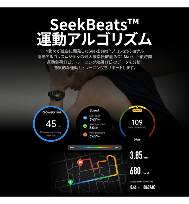 ミブロ GS Active 充電式クオーツ スマートウォッチ ブランド メンズ Bluetooth SP380010-C02 デジタル ホワイト 白 SP380010-C02