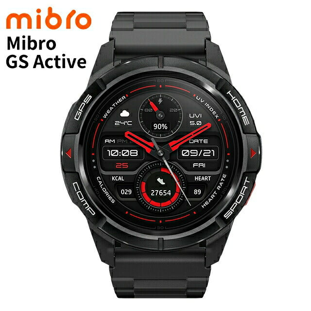 ミブロ GS Active 充電式クオーツ スマートウォッチ ブランド メンズ Bluetooth SP380010-C01 デジタル ブラック 黒 SP380010-C01