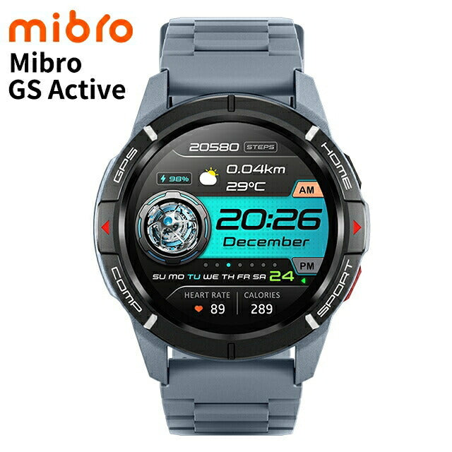 ミブロ GS Active 充電式クオーツ スマートウォッチ ブランド メンズ Bluetooth SP380010-C09 デジタル グレー SP380010-C09