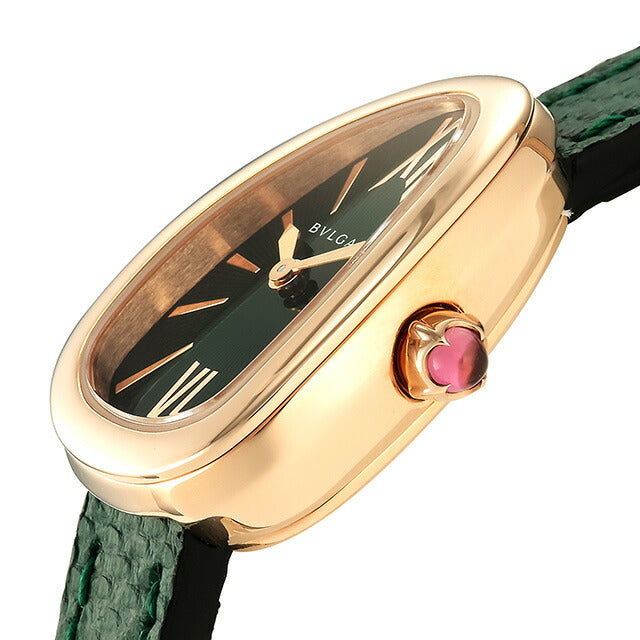 ブルガリ セルペンティ クオーツ 腕時計 ブランド レディース 替えベルト BVLGARI SPP27C4PGL アナログ グリーン スイス製 SPP27C4PGL