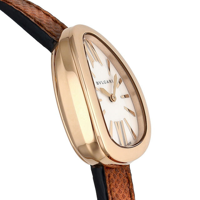 ブルガリ セルペンティ クオーツ 腕時計 ブランド レディース BVLGARI SPP32WGL アナログ ホワイトシェル ブラウン 白 スイス製 SPP32WGL