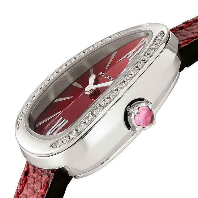 ブルガリ セルペンティ クオーツ 腕時計 ブランド レディース ダイヤモンド 替えベルト BVLGARI SPS27C9SDL アナログ レッド 赤 SPS27C9SDL