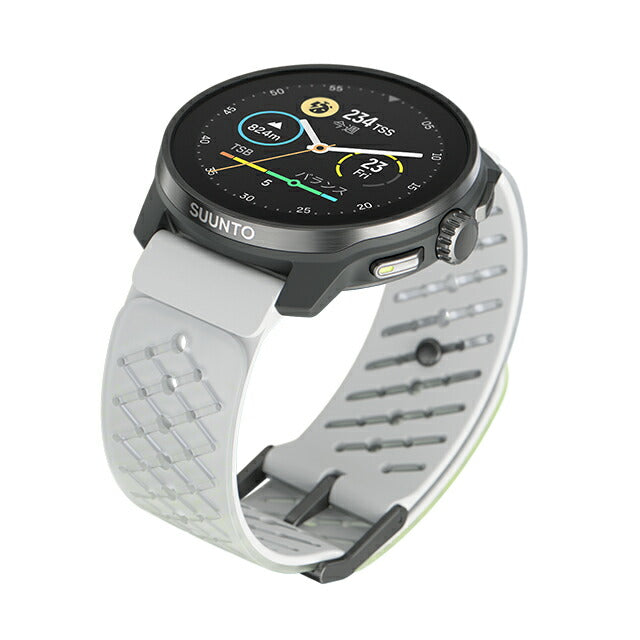 スント レース エス チタニウム カナリー 充電式クオーツ スマートウォッチ ブランド メンズ レディース SUUNTO SS051105000 デジタル ホワイト イエロー 白 SS051105000