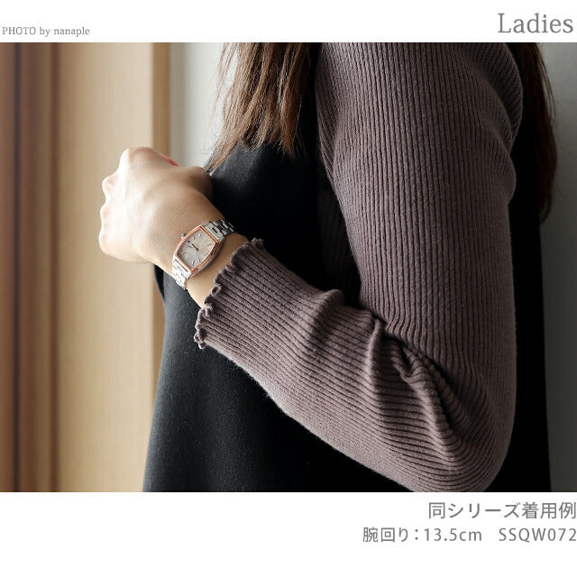 セイコー ルキア ソーラー電波 腕時計 ブランド レディース チタン SEIKO SSQW072 アナログ ピンクブラウンシェル 日本製 SSQW072