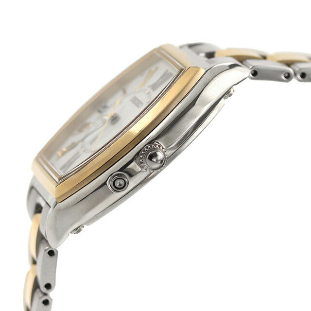 セイコー ルキア レディダイヤ レディゴールド チタン ソーラー電波 腕時計 ブランド SSQW052 SEIKO ホワイトシェル ゴールド レディース SSQW052