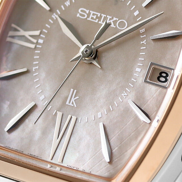 セイコー ルキア ソーラー電波 腕時計 ブランド レディース チタン SEIKO SSQW072 アナログ ピンクブラウンシェル 日本製 SSQW072
