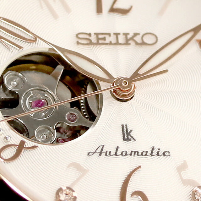 セイコー ルキア メカニカルモデル 自動巻き 腕時計 ブランド レディース オープンハート SEIKO LUKIA SSVM060 アナログ ホワイトシェル シルバー SSVM060