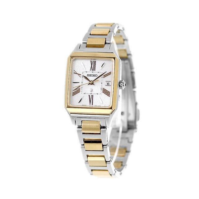 セイコー ルキア ソーラー電波 腕時計 ブランド レディース SEIKO SSVW210 アナログ シルバー ゴールド 日本製 SSVW210