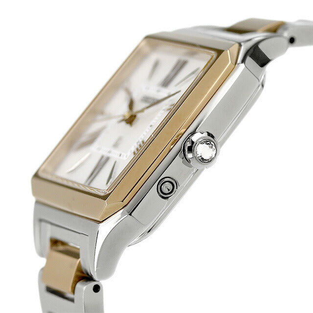 セイコー ルキア ソーラー電波 腕時計 ブランド レディース SEIKO SSVW210 アナログ シルバー ゴールド 日本製 SSVW210