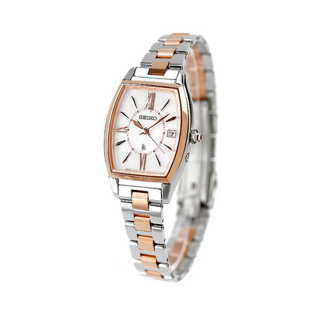 セイコー ルキア 2024年春夏 電波ソーラー 腕時計 ブランド レディース SEIKO LUKIA SSVW230 アナログ ホワイト ピンクゴールド 白 SSVW230