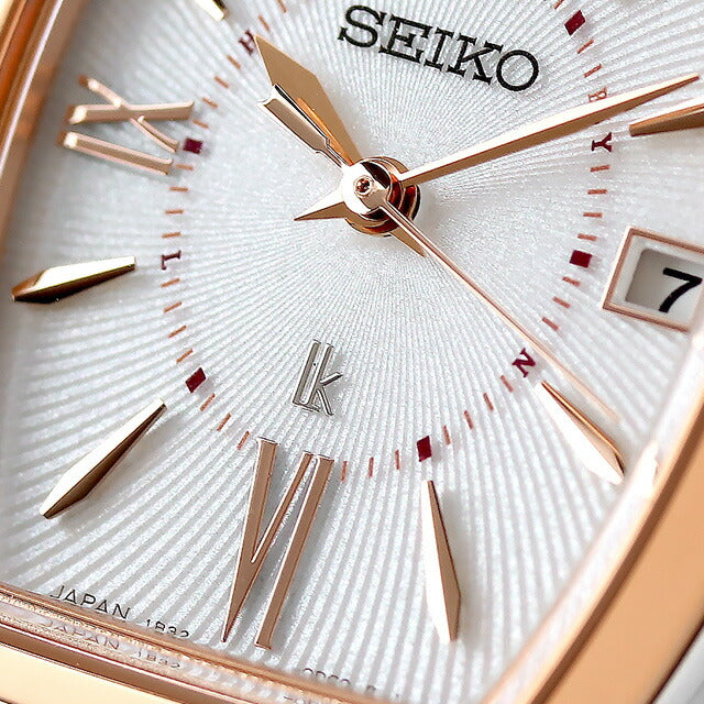 セイコー ルキア 2024年春夏 電波ソーラー 腕時計 ブランド レディース SEIKO LUKIA SSVW230 アナログ ホワイト ピンクゴールド 白 SSVW230