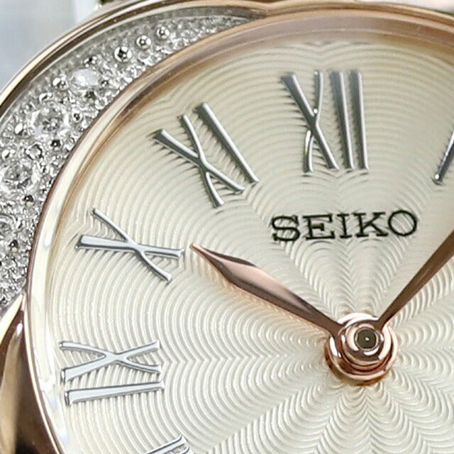 セイコー ルキア Grow クオーツ 腕時計 ブランド レディース SEIKO LUKIA SSWA002 アナログ オフホワイト ピンクゴールド 白 SSWA002