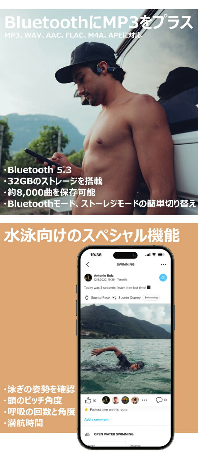 スント AQUA LIME BLUE 充電式クォーツ ヘッドホン ブランド メンズ レディース スントアクセサリー イヤホン Bluetooth SUUNTO SS051108000 ブルー SS051108000