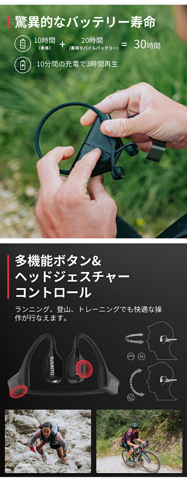 スント Suunto Wing Lime 充電式クォーツ ヘッドホン ブランド メンズ レディース スントアクセサリー イヤホン チタン Bluetooth SUUNTO SS050943000 イエロー SS050943000