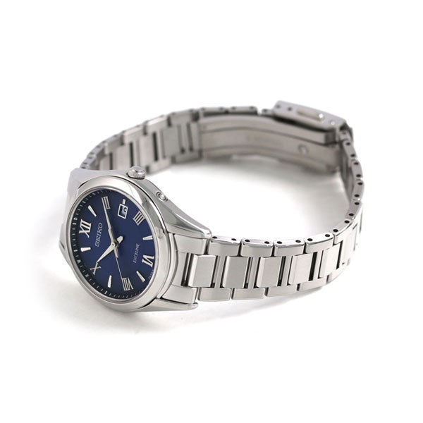 セイコー エクセリーヌ ソーラー電波 レディース 腕時計 ブランド SWCW147 SEIKO ネイビー SWCW147