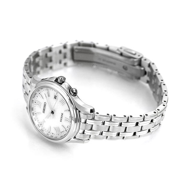 セイコー エクセリーヌ レディース 腕時計 ブランド チタン 日本製 ソーラー電波 SWCW161 SEIKO SWCW161