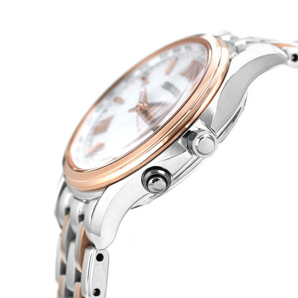 セイコー エクセリーヌ レディース 腕時計 ブランド チタン 日本製 ソーラー電波 SWCW162 SEIKO SWCW162