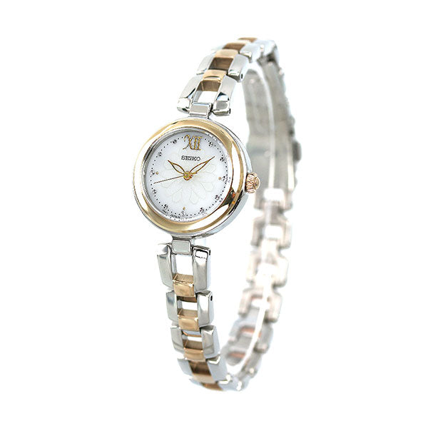 セイコー 腕時計 ブランド 雛菊 デイジー ソーラー レディース SWFA198 SEIKO シルバー ゴールド SWFA198