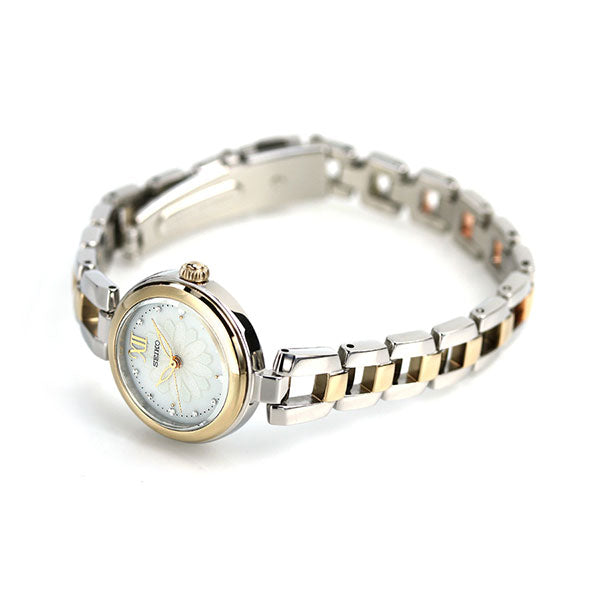 セイコー 腕時計 ブランド 雛菊 デイジー ソーラー レディース SWFA198 SEIKO シルバー ゴールド SWFA198