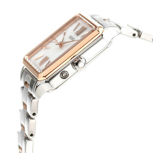 セイコーセレクション 電波ソーラー 腕時計 ブランド レディース 流通限定 SEIKO SWFH140 アナログ シルバー ピンクゴールド SWFH140
