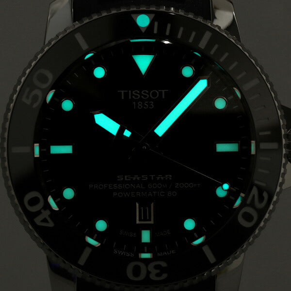 ティソ T-スポーツ シースター 2000 プロフェッショナル 腕時計 ブランド メンズ 46mm 自動巻き 機械式 T120.607.17.441.00 グレー ブラック T1206071744100