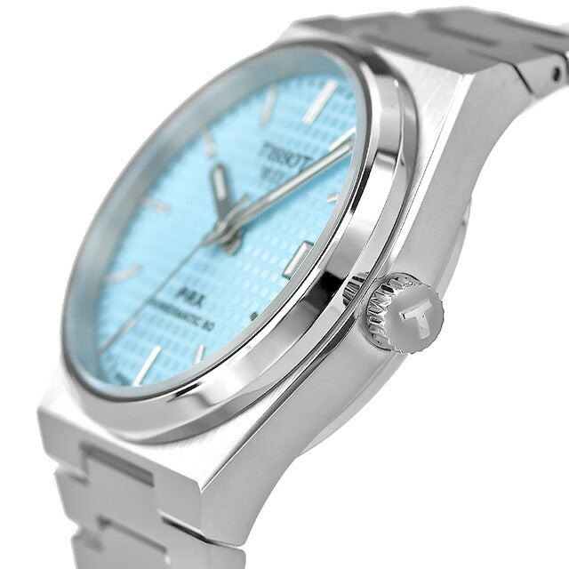 ティソ T-クラシック PRX POWERMATIC 80 自動巻き 腕時計 ブランド メンズ TISSOT T137.207.11.351.00 アナログ ライトブルー スイス製 T1372071135100