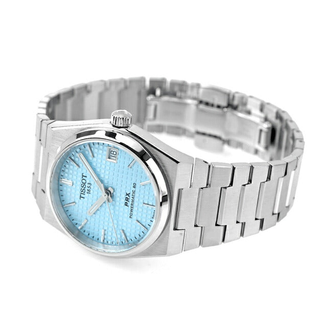 ティソ T-クラシック PRX POWERMATIC 80 自動巻き 腕時計 ブランド メンズ TISSOT T137.207.11.351.00 アナログ ライトブルー スイス製 T1372071135100
