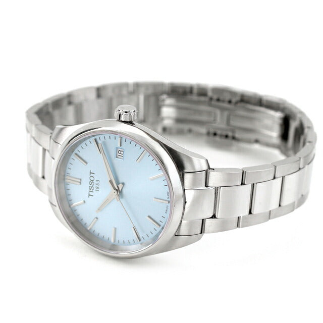 ティソ ピーアール 100 クォーツ 電池式 腕時計 ブランド メンズ レディース TISSOT T150.210.11.351.00 アナログ アイスブルー スイス製 T1502101135100