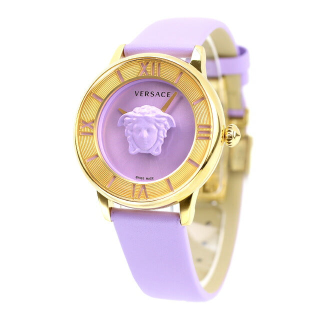 ヴェルサーチ ラ メデューサ クオーツ 腕時計 ブランド レディース VERSACE VE2R00522 アナログ パープル スイス製 VE2R00522