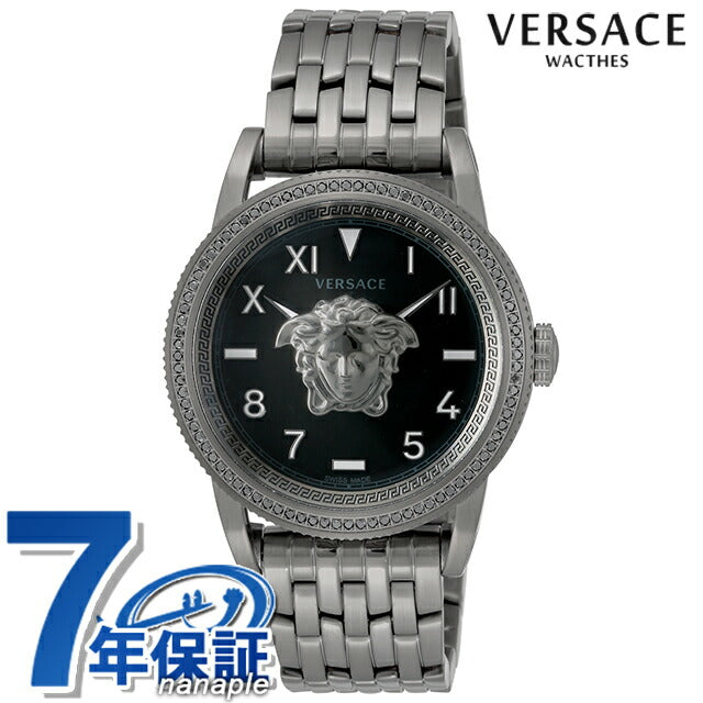 ヴェルサーチ Vパラッツォ クオーツ 腕時計 ブランド メンズ VERSACE VE2V00922 アナログ ブラック グレー 黒 スイス製 VE2V00922