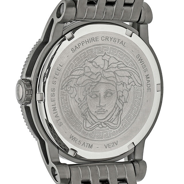 ヴェルサーチ Vパラッツォ クオーツ 腕時計 ブランド メンズ VERSACE VE2V00922 アナログ ブラック グレー 黒 スイス製 VE2V00922