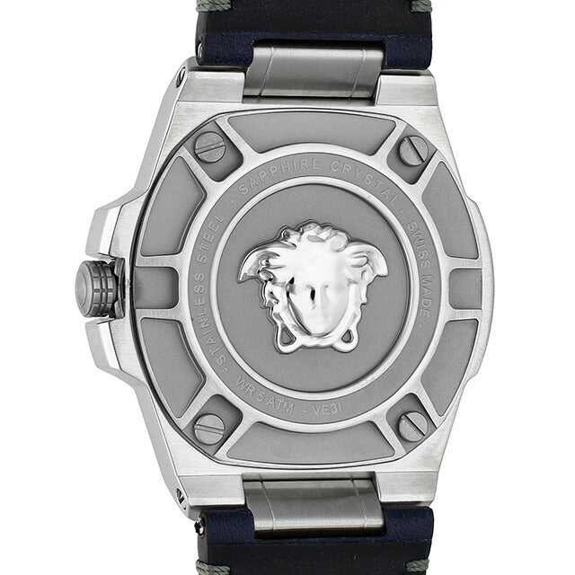 ヴェルサーチ グレカ リアクション クオーツ 腕時計 ブランド メンズ VERSACE VE3I00122 アナログ ブルー ネイビー スイス製 VE3I00122