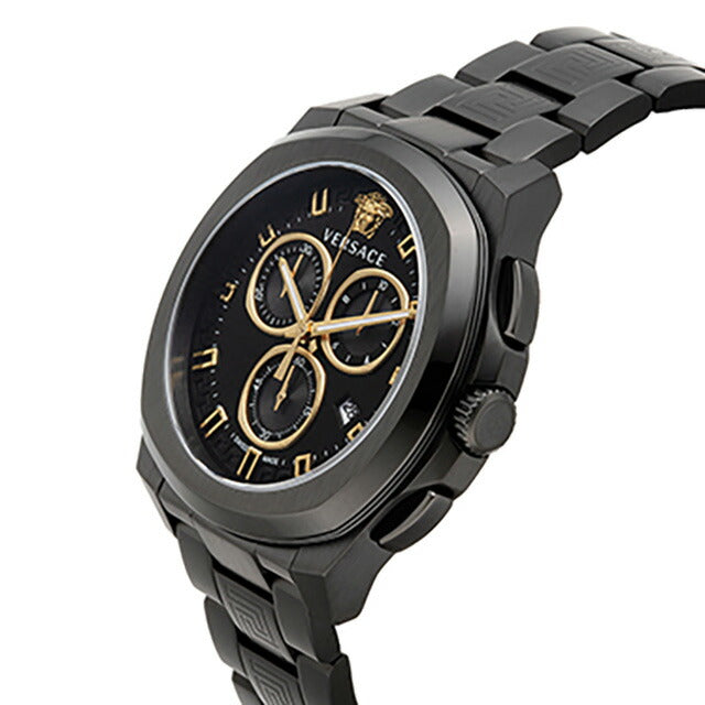 ヴェルサーチ Geo Chrono クオーツ 腕時計 ブランド メンズ クロノグラフ VERSACE VE7CA0923 アナログ オールブラック 黒 VE7CA0923