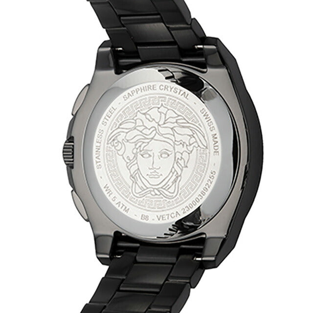 ヴェルサーチ Geo Chrono クオーツ 腕時計 ブランド メンズ クロノグラフ VERSACE VE7CA0923 アナログ オールブラック 黒 VE7CA0923