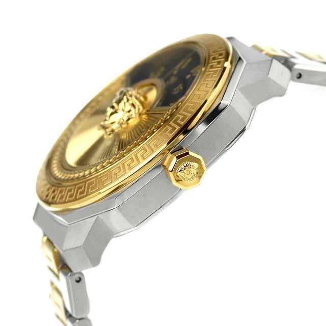 ヴェルサーチ ダイロス クオーツ 腕時計 ブランド メンズ レディース VERSACE VEQU01423 アナログ ブラック ゴールド 黒 スイス製 VEQU01423