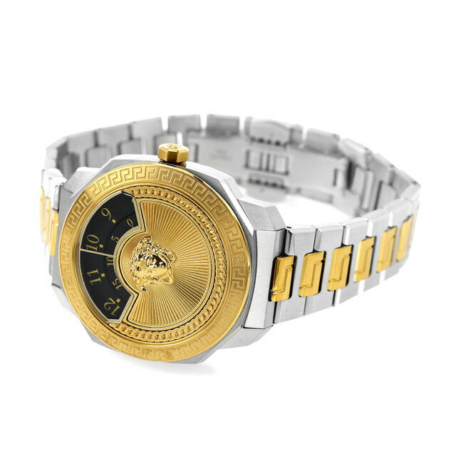 ヴェルサーチ ダイロス クオーツ 腕時計 ブランド メンズ レディース VERSACE VEQU01423 アナログ ブラック ゴールド 黒 スイス製 VEQU01423